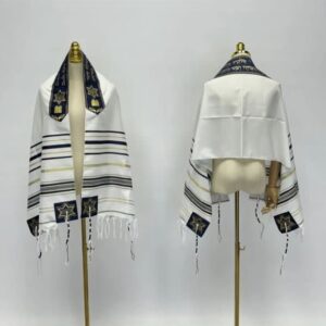Small Size Prayer Shawl- Talit (Dark Blue)