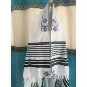 Black Polyester Large size Prayer Shawl (Talit) 140*190cm