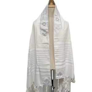 Plain White Large Size Prayer Shawl (Talit)140*190cm Polyester Material